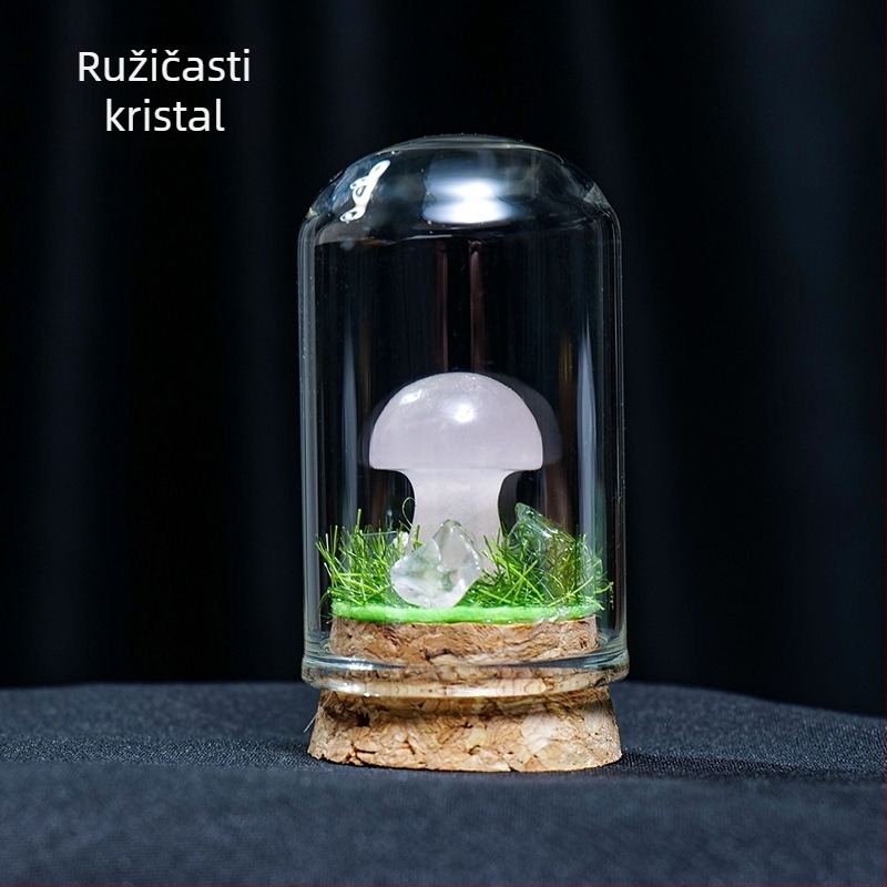 Runyang Kristalna Gljiva Mini Krajobraza Ukras — Geometrijski kristalni dekor, moderni minimalistički stil, pakiranje u PP vrećici
