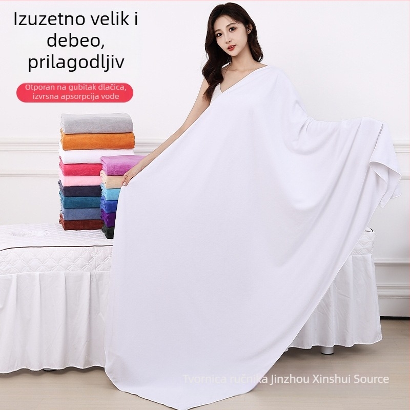 80×180 cm mikrovlaknasti ručnik za kupanje, debeli i upijajući, za kozmetičke salone i masažne krevete, veliki ručnik, ručnik za moksibustiju