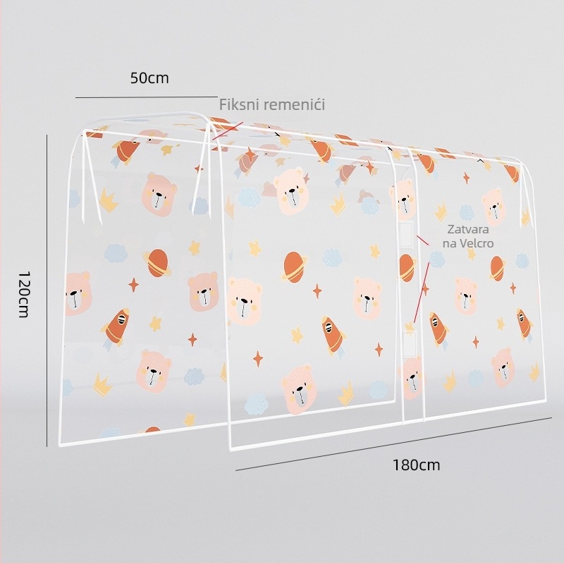 Navlaka za odjeću s otiskom Svemirskog medvjeda, prozirna, PVC, prašinu otporna, za odjeću (ljeto 2024)