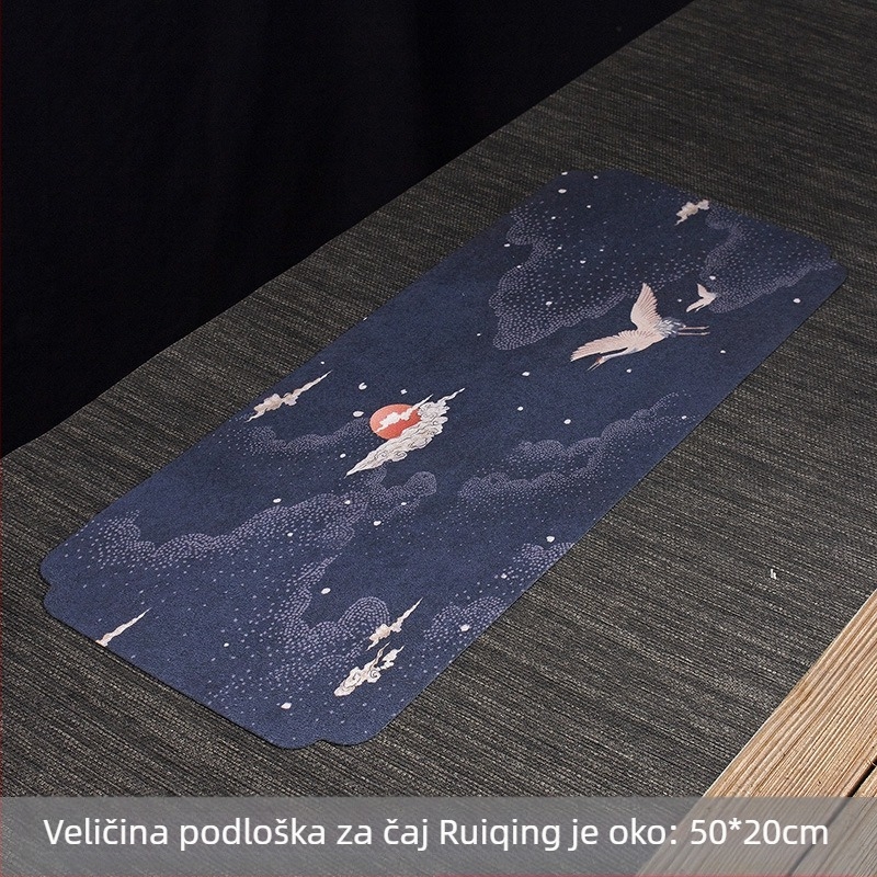 Čajna podloga u kineskom stilu sa šarenim motivom, absorbentna i debeli plišani podmetač za čajnik i čajni set