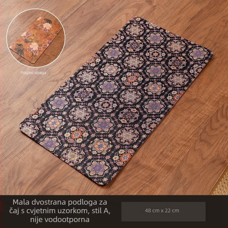 Okrugla dvostrano podloga za čajnu ceremoniju, vodootporna i izolacijska, zen stil