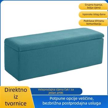 Elastična navlaka za taburet na kraju kreveta s preklopnim poklopcem, za jednosedu sofu, pastoralni stil, navlaka za odlaganje