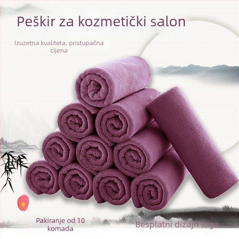 Turban od ručnika za salone ljepote, absorbentan, poliester, 100d pređa, Plain weave, težina <50 g, ručnik/lice