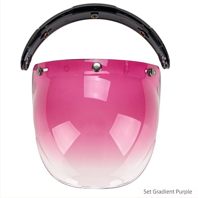 Bubble Lens za motociklističku kacigu s okvirom – Univerzalne leće s tri gumba, PC materijal, ECE certifikat, kaciga tipa half helmet