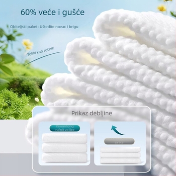 Maramice za lice od 100% pamuka — jednokratne, mokre/suhe, visići izvučni dozator, debeli za kućnu upotrebu