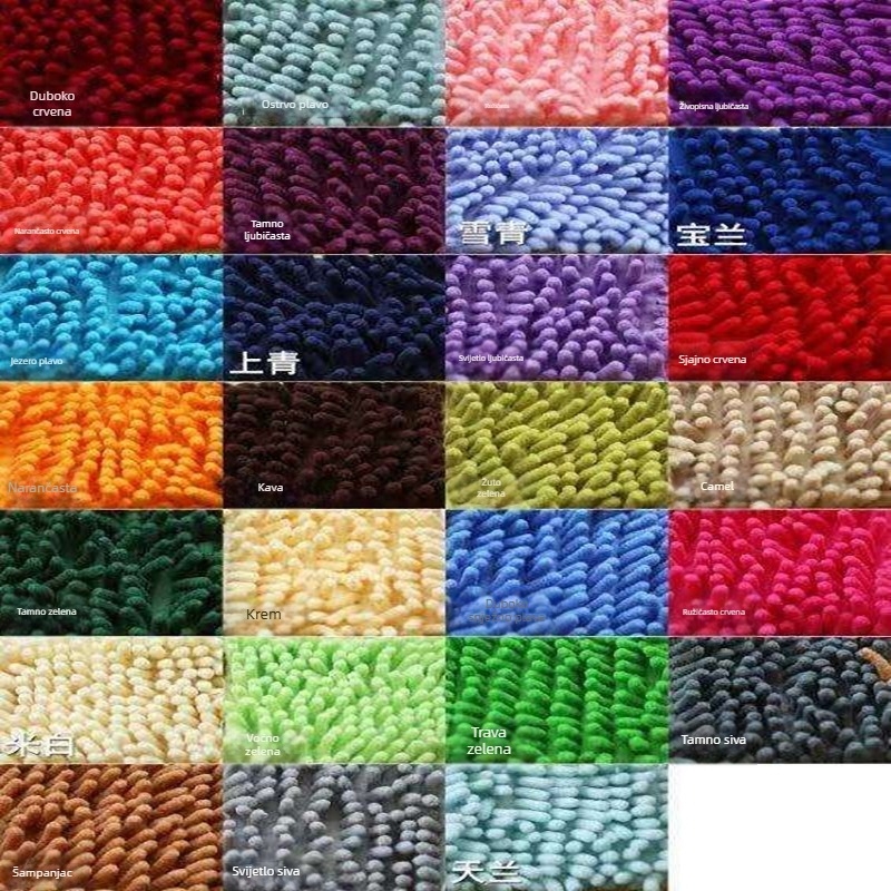 Troje komada chenille prostirki za kupaonu, protuklizne, upijajuće, brzo suše, prostirka za vrata