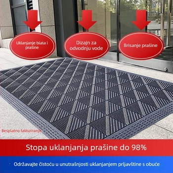 3-u-1 ulazni prostir za komercijalnu i kućnu uporabu, uklanjanje prašine, protuklizni, vanjski plastični prostir s geometrijskim uzorkom