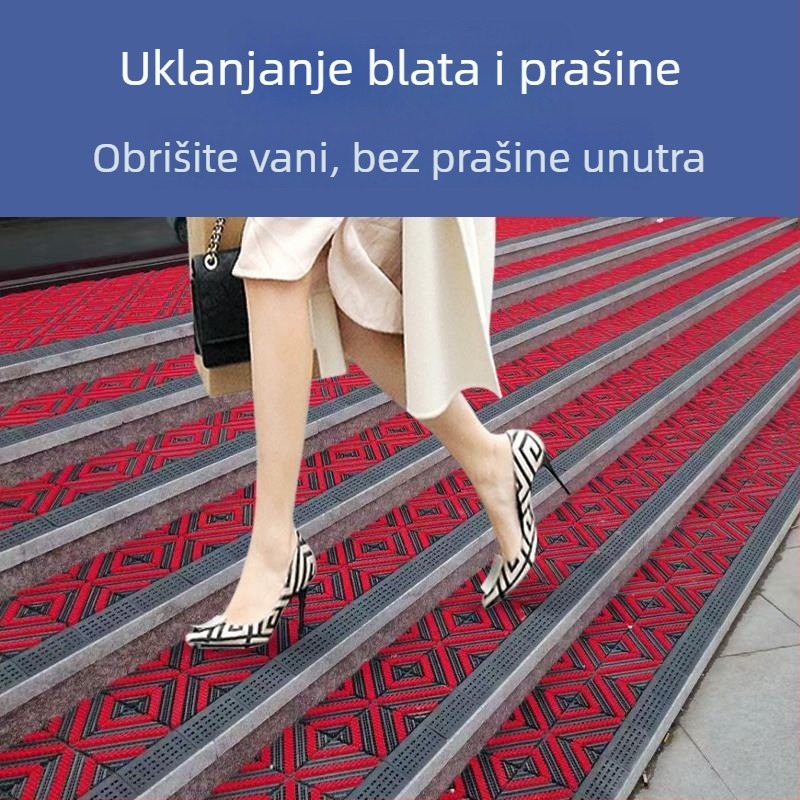 3-u-1 ulazni prostir za komercijalnu i kućnu uporabu, uklanjanje prašine, protuklizni, vanjski plastični prostir s geometrijskim uzorkom