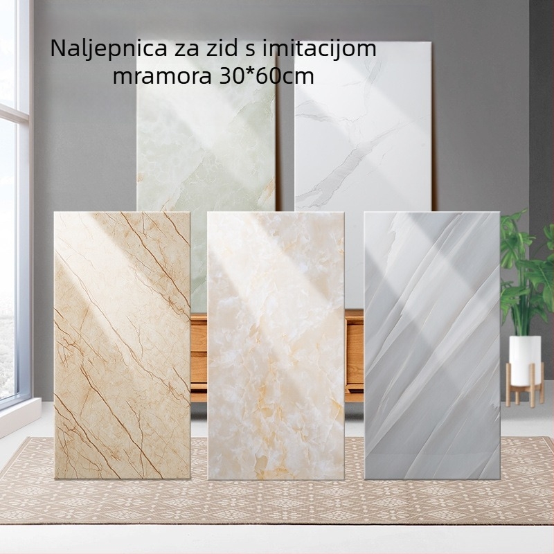 Samoljepljiva naljepnica za zid s imitacijom mramora, vodootporna za kupaonicu