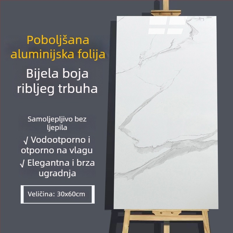 Samoljepljiva naljepnica za zid s imitacijom mramora, vodootporna za kupaonicu