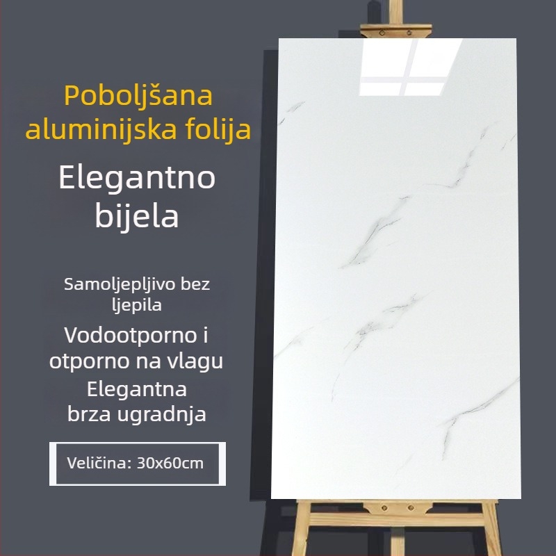 Samoljepljiva naljepnica za zid s imitacijom mramora, vodootporna za kupaonicu