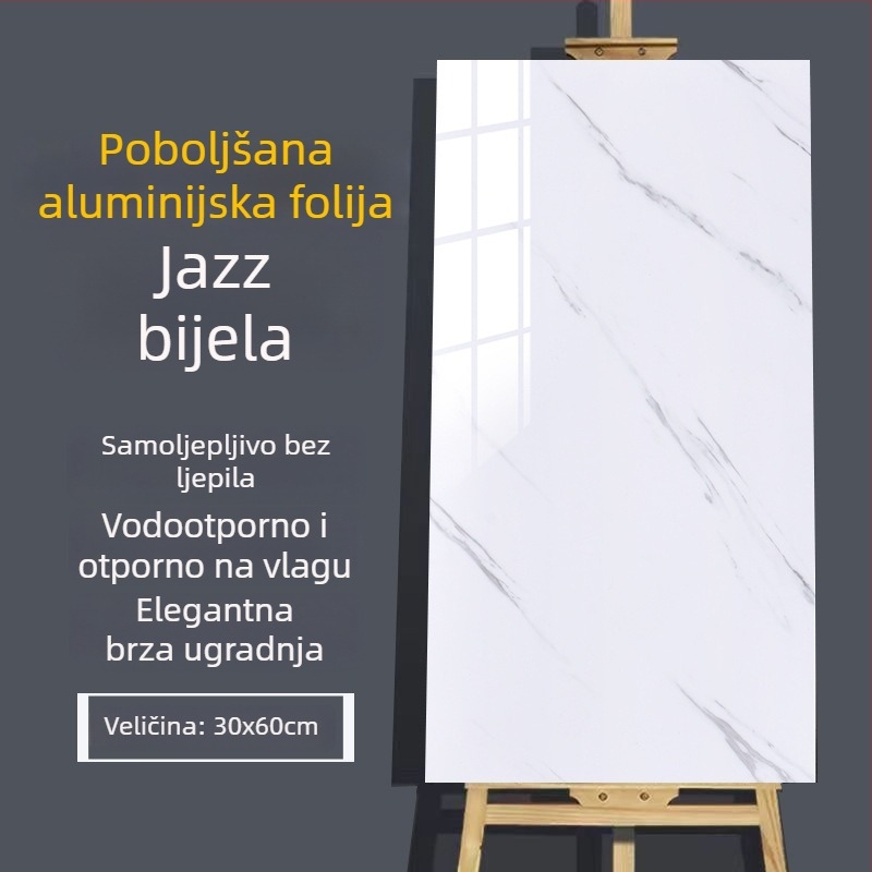 Samoljepljiva naljepnica za zid s imitacijom mramora, vodootporna za kupaonicu