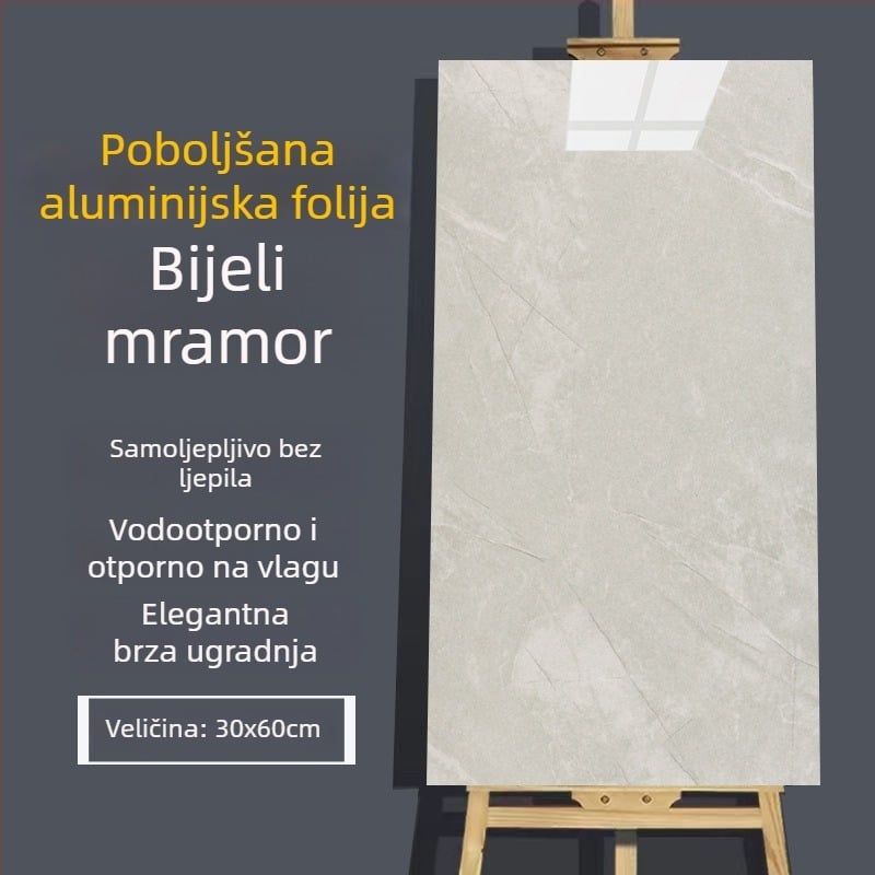 Samoljepljiva naljepnica za zid s imitacijom mramora, vodootporna za kupaonicu