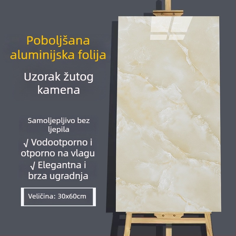Samoljepljiva naljepnica za zid s imitacijom mramora, vodootporna za kupaonicu