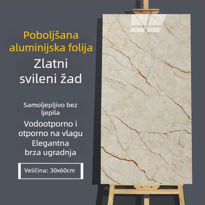 Samoljepljiva naljepnica za zid s imitacijom mramora, vodootporna za kupaonicu