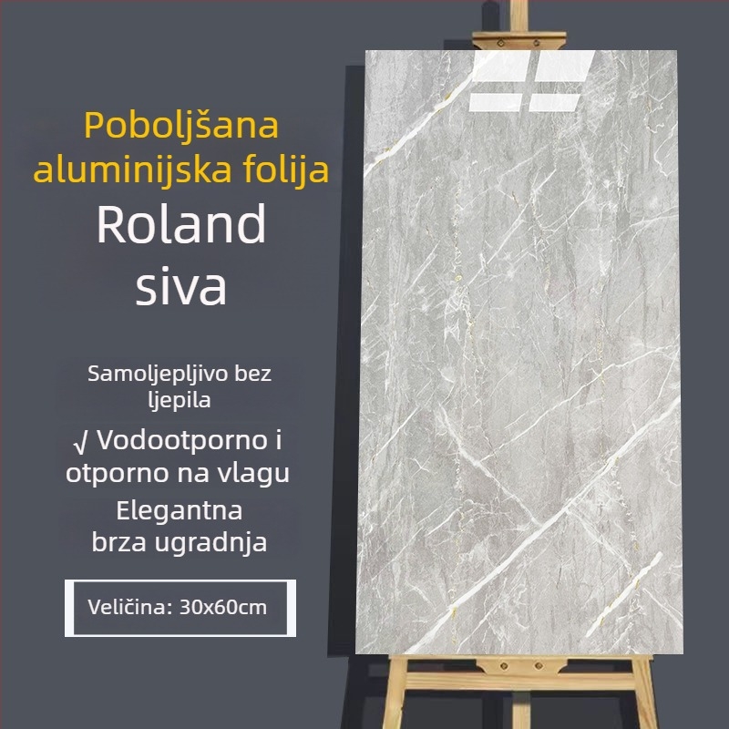 Samoljepljiva naljepnica za zid s imitacijom mramora, vodootporna za kupaonicu