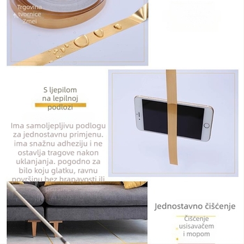 Zidna naljepnica za dnevni boravak, vodootporan PET materijal, moderan stil