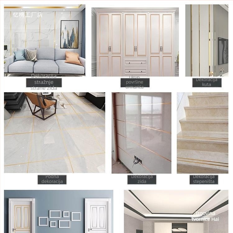 Zidna naljepnica za dnevni boravak, vodootporan PET materijal, moderan stil