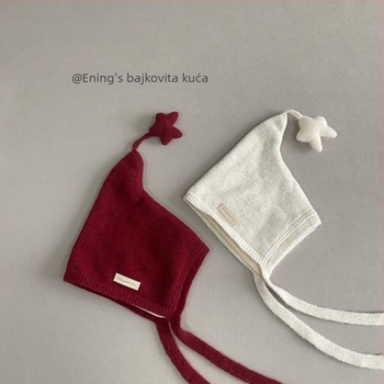 Top šešir s uzorkom zvijezda za djecu stariju od 10 godina, zvonoliki oblik, široka rubnica, zadržava toplinu i otporan na vjetar, satenska viskozna vlakna na Ice Hemp tkanini