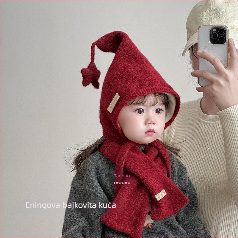 Top šešir s uzorkom zvijezda za djecu stariju od 10 godina, zvonoliki oblik, široka rubnica, zadržava toplinu i otporan na vjetar, satenska viskozna vlakna na Ice Hemp tkanini