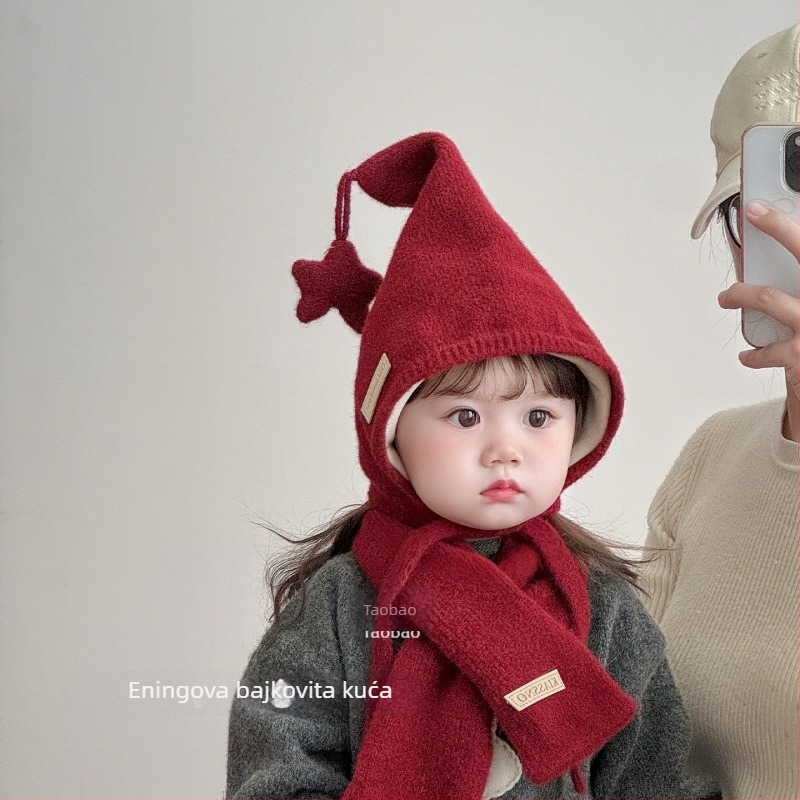 Top šešir s uzorkom zvijezda za djecu stariju od 10 godina, zvonoliki oblik, široka rubnica, zadržava toplinu i otporan na vjetar, satenska viskozna vlakna na Ice Hemp tkanini