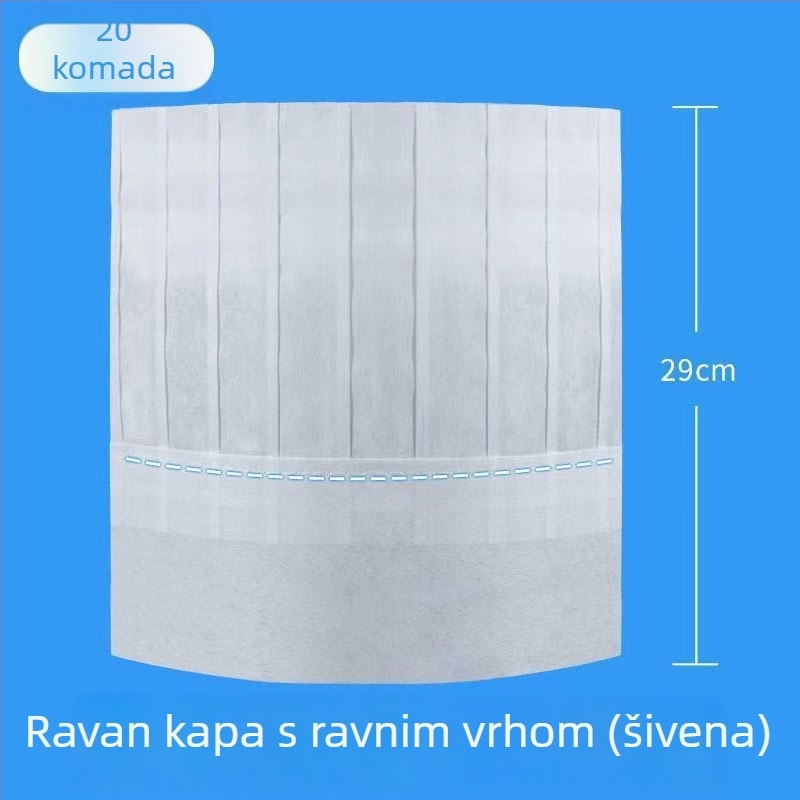Jednokratna kuharska kapa od netkane tkanine, kupolasti oblik, unisex, za kuhinju, proljeće 2022