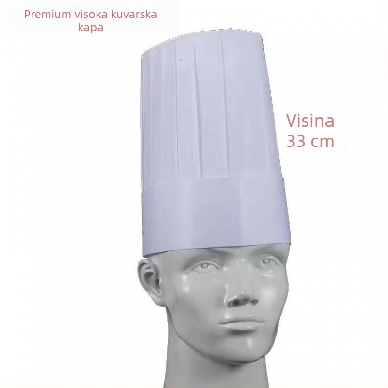 Jednokratna kuharska kapa od netkane tkanine, kupolasti oblik, unisex, za kuhinju, proljeće 2022