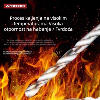 Vijčano svrdlo za električnu brusilicu – sadrži kobalt, prav osi, mikro-precizno bušenje rupa za narukvice i Buddha perle. Marka: Airui shield