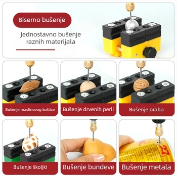 Vijčano svrdlo za električnu brusilicu – sadrži kobalt, prav osi, mikro-precizno bušenje rupa za narukvice i Buddha perle. Marka: Airui shield