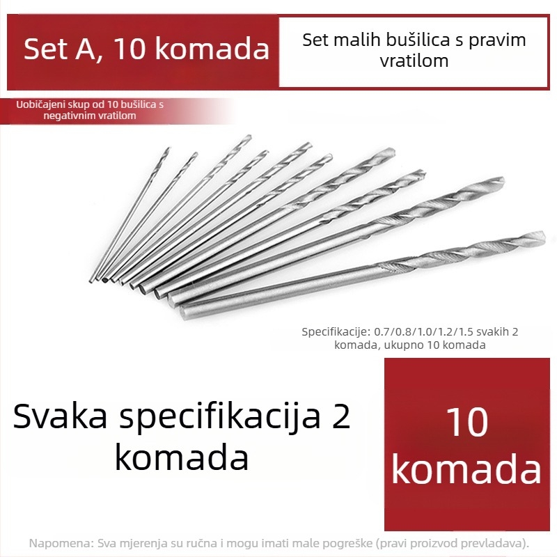 Vijčano svrdlo za električnu brusilicu – sadrži kobalt, prav osi, mikro-precizno bušenje rupa za narukvice i Buddha perle. Marka: Airui shield