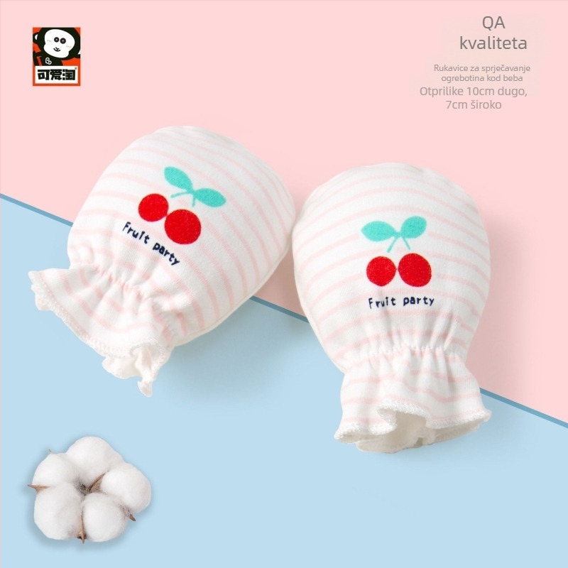 Set rukavica protiv ogrebotina za novorođenčad - 100% pamuk, prozračno, visoka elastičnost, uključuje navlake za stopala, unisex, sve sezone