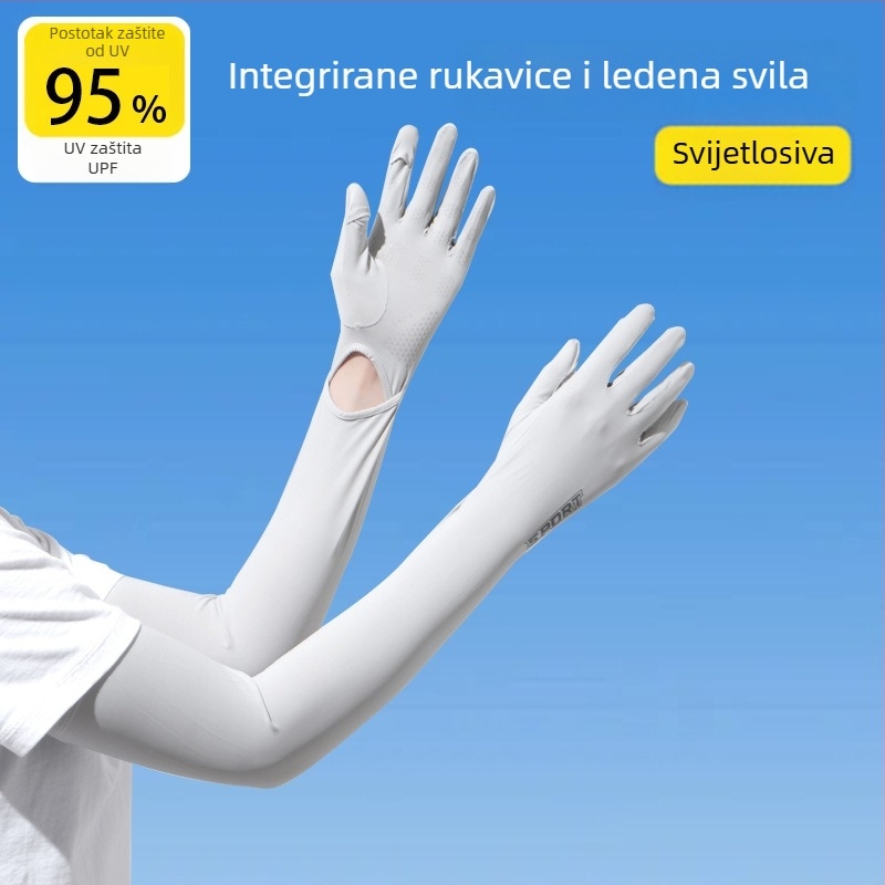 Ženske produžene rukave od ledenog satena s UV zaštitom, za vožnju i biciklizam