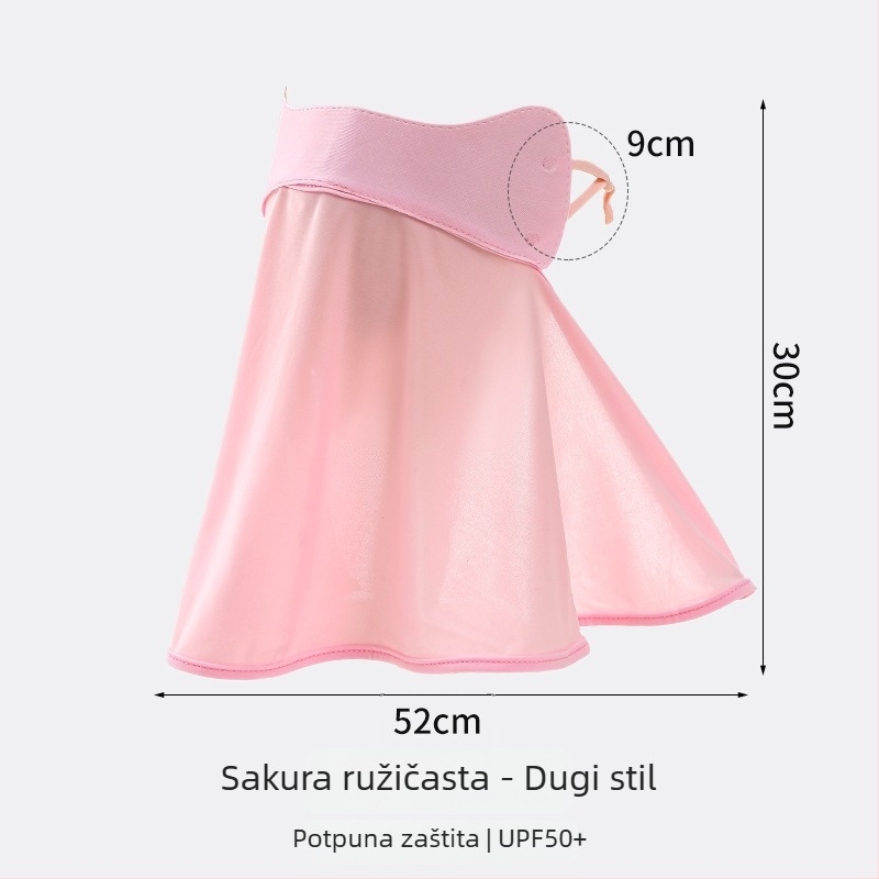 360° ledeno-svilena zaštitna maska za lice za žene, potpuna zaštita lica, zaštita vrata i lica za vožnju