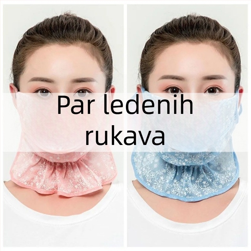 Maska za biciklizam za žene, ljetna UV zaštita, prekrivanje lica i vrata, 100% pamuk