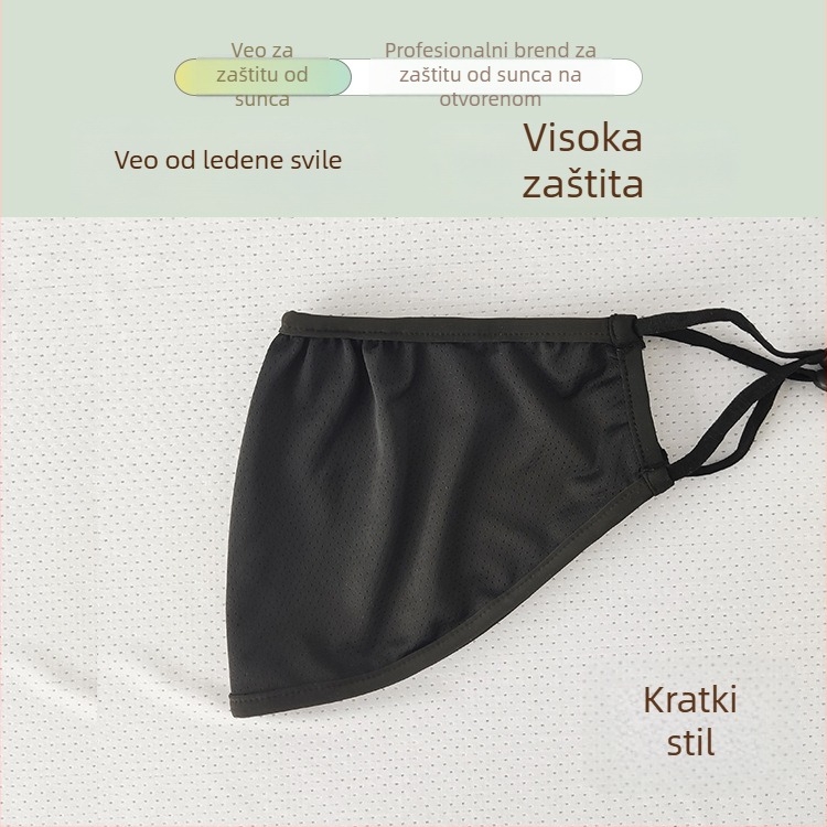 Nova ljetna UV zaštitna maska s Ice Silk Jacquardom, prozračna za vanjsku upotrebu, jednovrstna, za žene