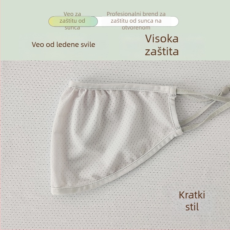 Nova ljetna UV zaštitna maska s Ice Silk Jacquardom, prozračna za vanjsku upotrebu, jednovrstna, za žene
