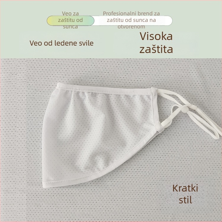 Nova ljetna UV zaštitna maska s Ice Silk Jacquardom, prozračna za vanjsku upotrebu, jednovrstna, za žene