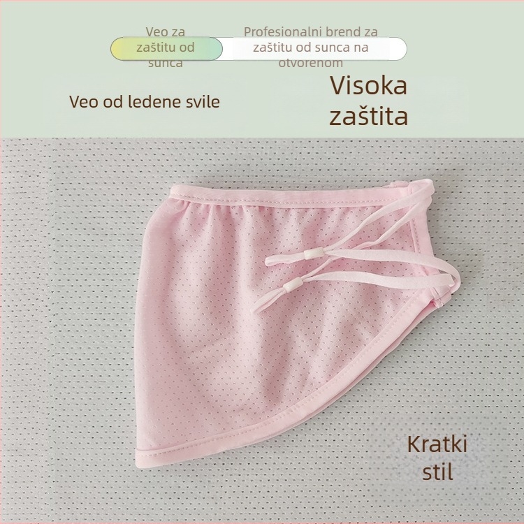 Nova ljetna UV zaštitna maska s Ice Silk Jacquardom, prozračna za vanjsku upotrebu, jednovrstna, za žene