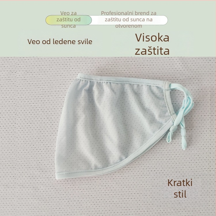 Nova ljetna UV zaštitna maska s Ice Silk Jacquardom, prozračna za vanjsku upotrebu, jednovrstna, za žene