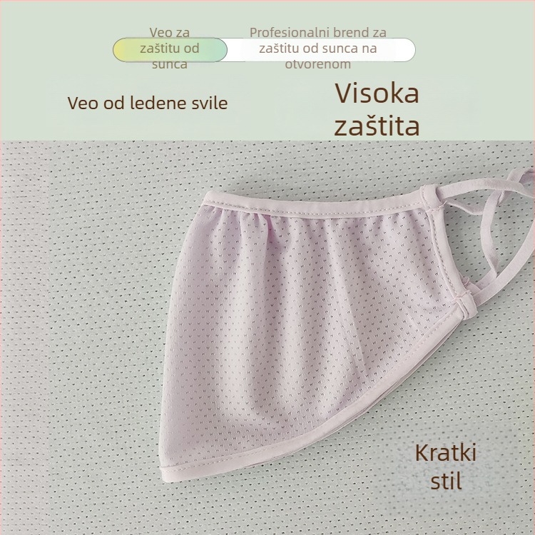 Nova ljetna UV zaštitna maska s Ice Silk Jacquardom, prozračna za vanjsku upotrebu, jednovrstna, za žene