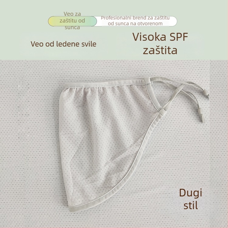 Nova ljetna UV zaštitna maska s Ice Silk Jacquardom, prozračna za vanjsku upotrebu, jednovrstna, za žene