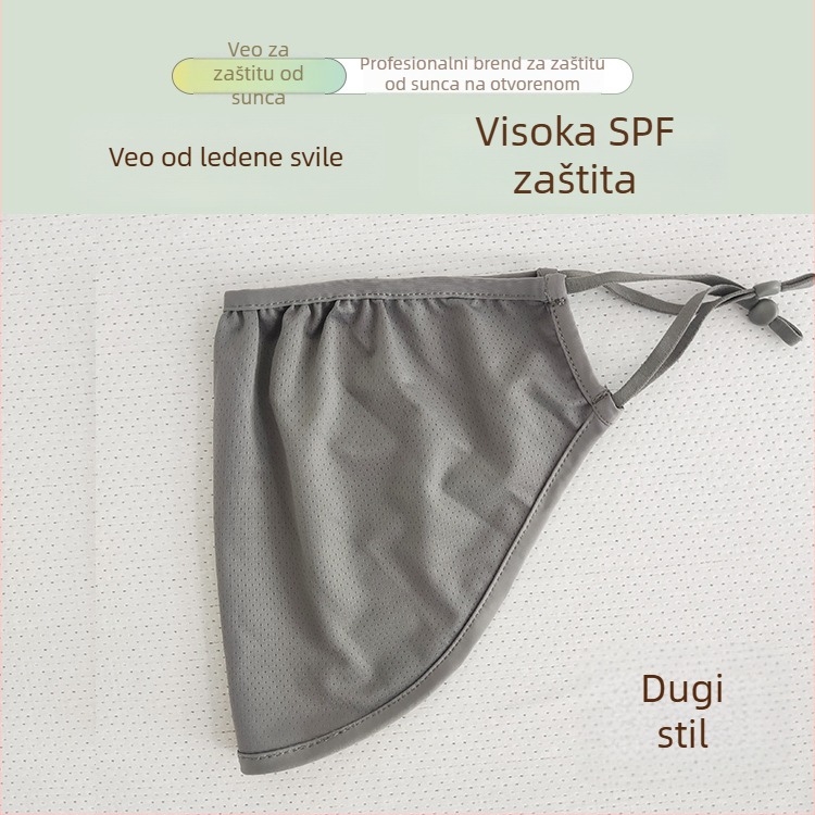 Nova ljetna UV zaštitna maska s Ice Silk Jacquardom, prozračna za vanjsku upotrebu, jednovrstna, za žene