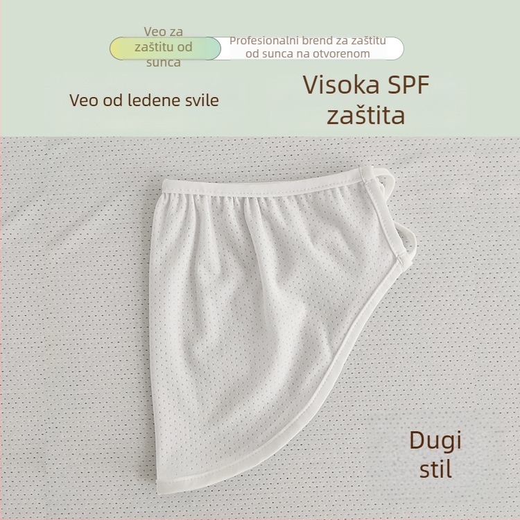 Nova ljetna UV zaštitna maska s Ice Silk Jacquardom, prozračna za vanjsku upotrebu, jednovrstna, za žene