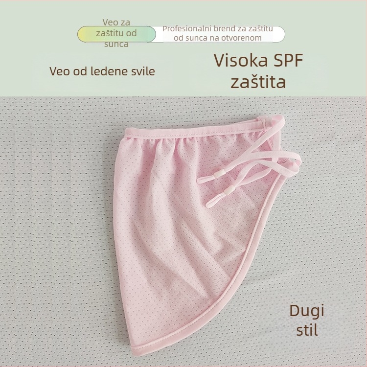 Nova ljetna UV zaštitna maska s Ice Silk Jacquardom, prozračna za vanjsku upotrebu, jednovrstna, za žene