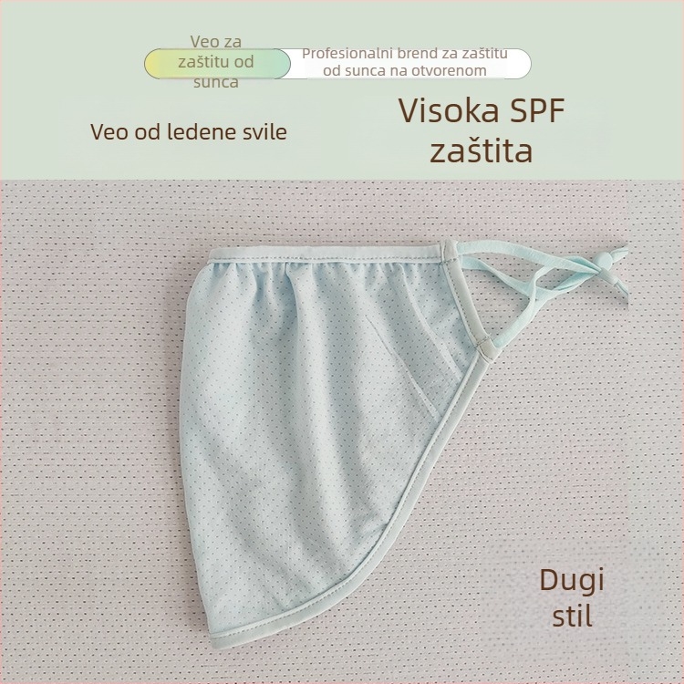 Nova ljetna UV zaštitna maska s Ice Silk Jacquardom, prozračna za vanjsku upotrebu, jednovrstna, za žene