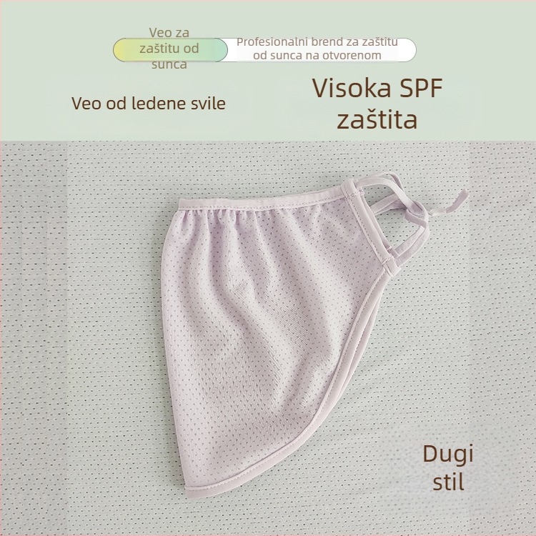 Nova ljetna UV zaštitna maska s Ice Silk Jacquardom, prozračna za vanjsku upotrebu, jednovrstna, za žene