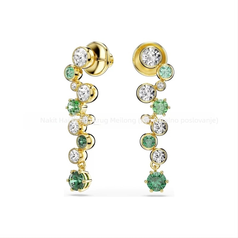 Bubble narukvica set – bakrena osnova, bambus lanac, privjesak od titan čelika, elektroplatina završna obrada, unisex, uključuje naušnice, ogrlicu i narukvicu