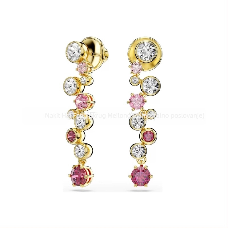 Bubble narukvica set – bakrena osnova, bambus lanac, privjesak od titan čelika, elektroplatina završna obrada, unisex, uključuje naušnice, ogrlicu i narukvicu