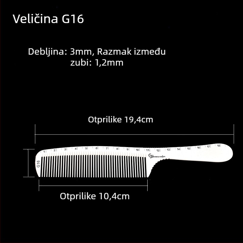 KLS profesionalni češalj za kosu – ABS materijal, šiljasti rep, za salone
