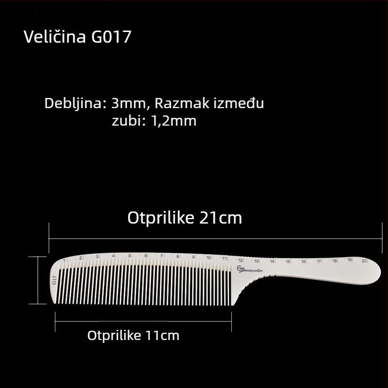 KLS profesionalni češalj za kosu – ABS materijal, šiljasti rep, za salone